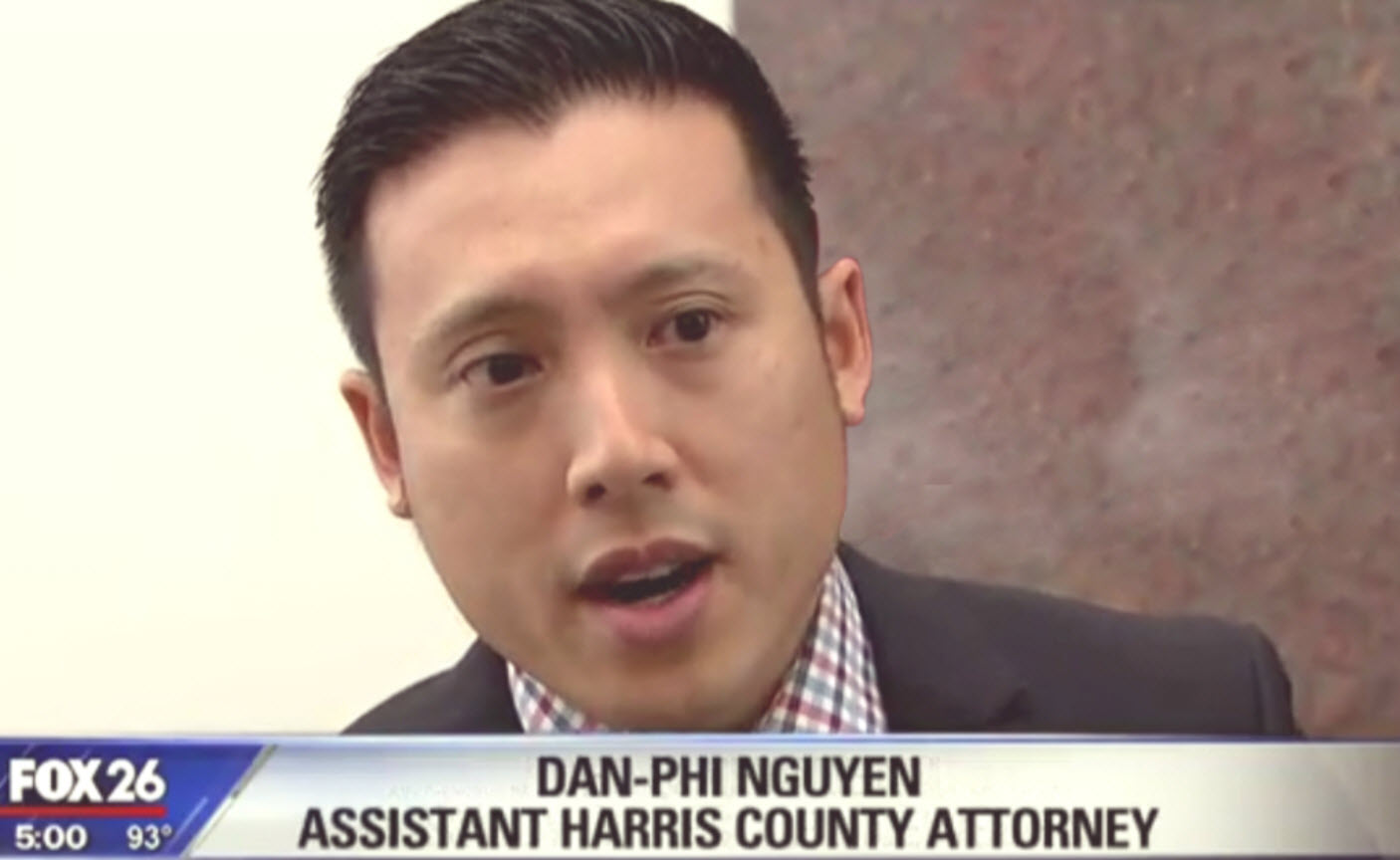 photo attorney Dan-Phi V. Nguyen on Fox 26 News